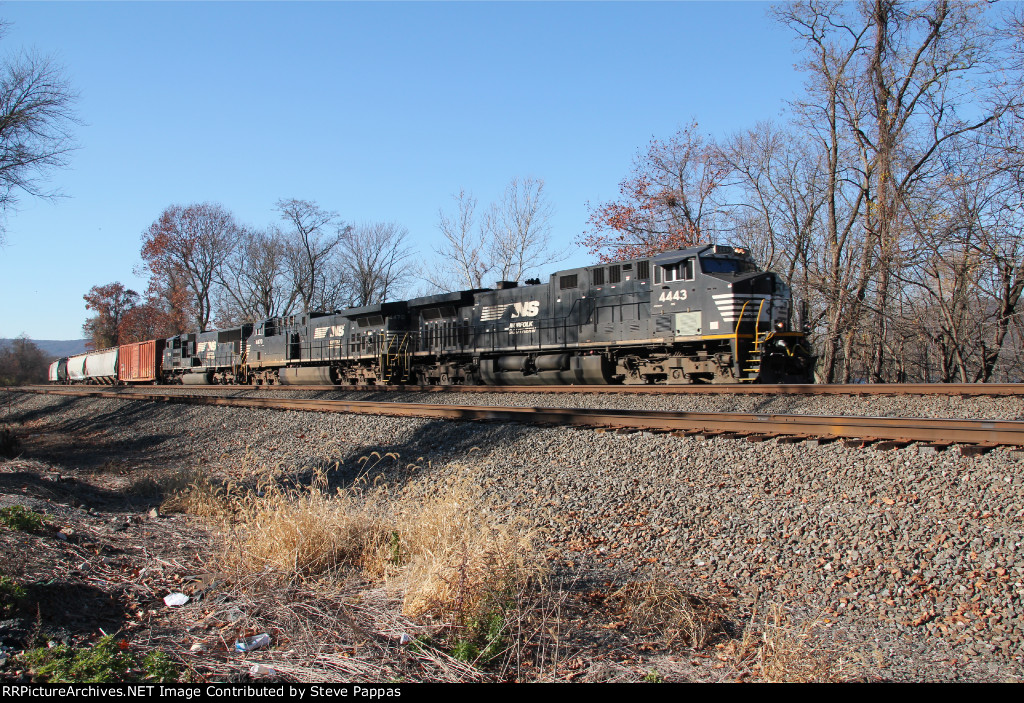 NS 4443 leads train 12G East